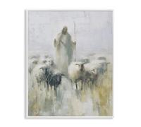 Stupell Industries 'The Gentle Guide Shepherd', Framed Giclee Art, White, 16 x 20 Inches, Easy to Hang and Sturdy, Made in USA, by Svetlana Aleynikova