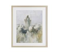 Stupell Industries 'The Gentle Guide Shepherd', Framed Print Under Glass, Brown, 17 x 21 Inches, Easy to Hang and Sturdy, Made in USA, by Svetlana Aleynikova