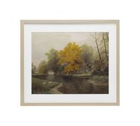 Stupell Industries Vintage Fall By The River Birch Framed Print Under Glass, design by Leah Straatsma, 17 x 21