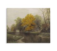 Stupell Industries Vintage Fall By The River Canvas Wall Art, design by Leah Straatsma, 24 x 30