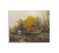 Stupell Industries Vintage Fall By The River Wall Plaque Art, design by Leah Straatsma, 11 x 14
