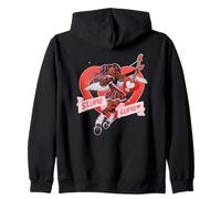 Stupid Cupid Punk Rock Angel Girl Heart Anit-Valentine Wings Zip Hoodie