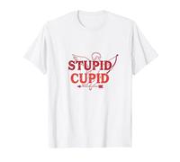 Stupid Cupid: Sassy Valentine's Day Humor for Singles T-Shirt, Men, White, XL