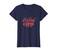 Stupid Cupid: Sassy Valentine's Day Humor for Singles T-Shirt, Women, Navy, 3XL