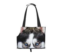 "Stupid Husky Dog Prints Small Dog Carrier Bag, Portable Cat Carrier Handbag, Foldable Pet Carrier Bag, Personalized Pattern Design"