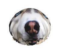Stupid Husky Dog Shower Cap for Women Men Large Reusable Shower Bonnet Double-Layer Waterproof Bath Caps Elastic Band Hair Hat for All Hairstyles, Travel-Friendly Color849
