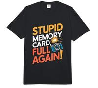Stupid Memory Card Full Again - Funny Photography Quote Comfort Colors Adult Heavyweight T-Shirt