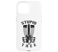 Stupid Tree Disc Golf Player Funny Chainsaw Basket Golfer Case for iPhone 15