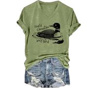 Stupid Wolf Bird Shirts Funny Canadian Loon Bird Pun T-Shirt