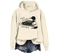 Stupid Wolf Bird Sweatshirt Funny Canadian Loon Bird Pun Pullover Hoodie