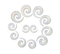 Stuppendux 12PCS 00G-13/16 10mm-20mm Acrylic Big Gauges Kit Spirals Horseshoes Tapers Ear Stretching Tunnels Plugs Tapers Expander, acrylic, no gemstone