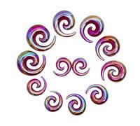 Stuppendux 12PCS 00G-13/16 10mm-20mm Acrylic Big Gauges Kit Spirals Horseshoes Tapers Ear Stretching Tunnels Plugs Tapers Expander, Acrylic, no gemstone
