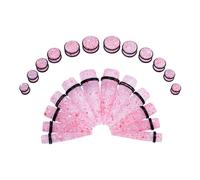Stuppendux 24PCS 00G-13/16 10mm-20mm Acrylic Big Gauges Kit Ear Stretching Tunnels Plugs Tapers Expander, Acrylic, no gemstone
