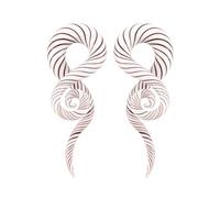 Stuppendux 2pc Ear Glass Spiral Tapers White Color Black Line Plugs Tunnels Expander Hanger Gauges Earrings Stretching Body Piercings Jewelry Gauges 0G 8MM