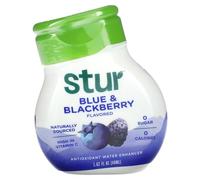 Stur Blue & Blackberry Flavour Single Bottle - 24 Servings - makes 5 litres of drink) High in Vitamin C. All Natural Stevia Water Enhancer. The new alternative to Ice Tea, Lemon Tea, Peach Tea, Squash and Fruit Juice. Real brewed black tea. High in Vitamin C. No-added Sugar. Zero Sugar. Zero Calories. Contains natural Stevia Sweetener. Great support to weight-loss. Helps to stay hydrated during Sports and Fitness. Perfect for tap, bottled still, sparkling water or Sodastream