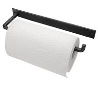 Stur-De Wrought Iron Paper Towel Holder - Wall Mount Paper Towel Rack for Kitchen, Rustic Wall Mount Holder for Farmhouse Style Homes & Vintage Houses, Black, 13.7 x 4.5 x 1.5 Inches