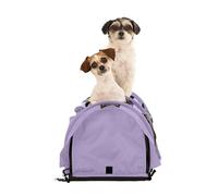 SturdiBag Pro 2.0 Divided Pet Travel Carrier with Flexible Height for Cats and Dogs | Soft Sided Pet Carrier Bag with Safety Clips and Seatbelt Straps for Airplane or Car Travel | Large, Lavender