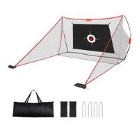 Sturdum 10x7ft Golf Hitting Net with Built in Side Barriers, Heavy Duty Practice Net for Driving Swing Chipping Home Simulator Training, Portable Training Aid with Carry Bag