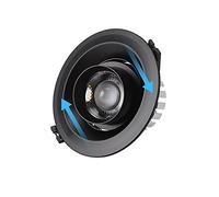 Sturdy 15-60 Degree Adjustable Beam Angle Spotlight 100% Astigmatism Recessed Mounted Downlight Aluminum Black Ceiling Flat Lamps Anti-glare LED Panel Ceiling Lights Embedded Integrated Floodligh