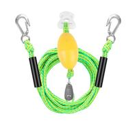 Sturdy 17FT Elastic Double Hook Pull Strap Towing Rope Towing Cord with Buoyant Design Great for Ski and Wakeboarding Double Hook Pull Rope