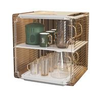 Sturdy 2-Tier White Water Bottle Rack - Easy Clean Kitchen nizer for Cabinets & Desktops - Ideal for Home & Office Storage Solutions