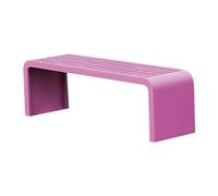 Sturdy 201 Stainless Steel Outdoor Garden BenchMetal Seating for Patio Balcony & Park 660lbs Capacity Pink 150x40x45cm