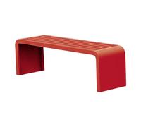 Sturdy 201 Stainless Steel Outdoor Garden BenchPatio Seating 660lbs Capacity Perfect for Balcony Porch Park 180x40x45cm (Red)