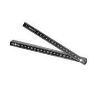 Sturdy 2m Folding Ruler With Metal Rivets Portable Measuring Stick For Accurate Measurement And Easy Storage In Black