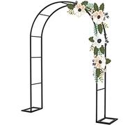 Sturdy 3.5m Wide Metal Garden Arch, 2.2m Tall Rose Arbor for Climbing Plants, Durable Outdoor Decoration in Black & Green, Perfect for Gardens & Patios