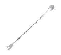 Sturdy 304 Stainless Steel Cocktails Spoon Double Ended Mixing Tool Polished Finish for Professional and Home Bartending Food Grade Stainless Steel Stir Spoon