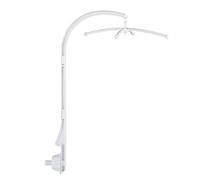 Sturdy ABS Crib Mobile Hanging Arm Bracket with Safe - Easy Install White Toy Holder for Crib Bed Bell, Compact Nursery Storage