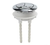 Sturdy Abs Dual Flush Toilet Button Replacement For 60mm Hole, Adjustable Pole Length Cistern Push Button For Bathroom Tank Repair, Water Saving Upgrade With White Finish And Easy Diy Install Kit