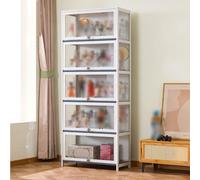 Sturdy Acrylic Display Cabinet with Doors, Curio Showcase, Adjuble Shelves, Perfect for Home & Office Decor, Slish Sto Solut for Collectibles & Memorabilia