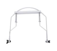 Sturdy Adjustable Metal Harmonica Holder | 10 Holes Neck Rack Support for Convenient Playing | Comfortable Soft Tube Design/Fits All Brands | Silver, 4.7 Inch Maximum Length