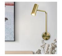 Sturdy Adjustable Wall Mount Spot Light Bedside Reading Sconce Gold Metal Lamp Modern Hardwired Sconces with Switch Headboard Lamps, Luxury(6000K)