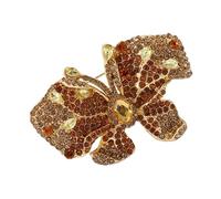 Sturdy Alloy Butterfly Brooch Artistic Design Long Lasting Shines Fade Resistant Daily Wear Lapel Pin Accessory Design Pin
