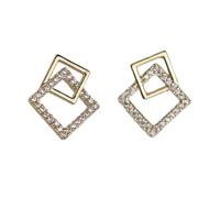 Sturdy Alloy Earrings for Women Simple Design Waterproof Tarnish Resistant Elegant Daily Wear Accessories High End Geometric Earrings