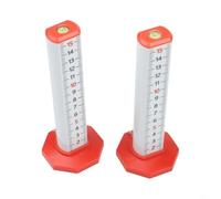 Sturdy Alloy Equal Height Ruler 2-Pack Rustproof(red)