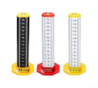 Sturdy Alloy Equal Height Ruler 2-Pack Rustproof(Yellow and Black)