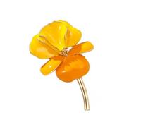 Sturdy Alloy Irises Flower Brooch With Vibranting Enameled Detailing Retro Modern Fashion Accessory Vintage Styles Irises Pin