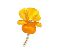 Sturdy Alloy Irises Flower Brooch With Vibranting Enameled Detailing Retro Modern Fashion Accessory Irises Brooch