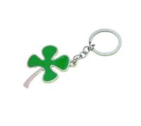Sturdy Alloy Materials Keychain Featuring Realistic Four Leaf Clovers Designs Fashion Accessory for Everyday Use Alloy Keychain