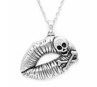 Sturdy Alloy Skull Lips Necklace Jewelry Accessory For Those Who Love Personalize And Punk Styles Daily Use Casual Wear Skull Lips Necklace
