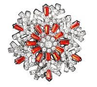 Sturdy Alloy Snowflake Brooch Badge Pin Accessory Crafted for Versatile Styling in Various Outfits and Social Event Rotating Brooch