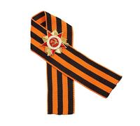 Sturdy Alloy StGeorge Ribbon Brooch Commemorating the Great Patriotic War with Elegant Vibranting Color Designs Memorial Event Brooch