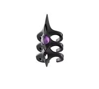 Sturdy Alloy Three Layer Spikes Open Rings with Wide Inspired Look for Long Time Wear and Unique Personality Layer Spikes Open Rings