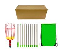 Sturdy Aluminum Fruit Pickers Tool with Telescopic Rod Home Gardening Tool Fruit Catcher for Various Height Trees Non Slip Handle Pickers