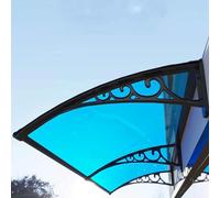 Sturdy and durable outdoor awnings; UV-resistant, rainproof and snowproof cantilevered canopies for buildings; suitable for a variety of settings(Black,31x94in(80x240cm))