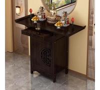 Sturdy Bamboo Personal Shrine Altar Table with Storage Durable Meditation & Prayer Table for Home Use Space-Saving Design Ideal for Spiritual Practices