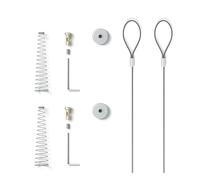 Sturdy Black Coated Alloy Gate Latches Pulls and Spring Set Portable Accessory for Security Door Operations 2 Set Weatherproof Gate Pulls